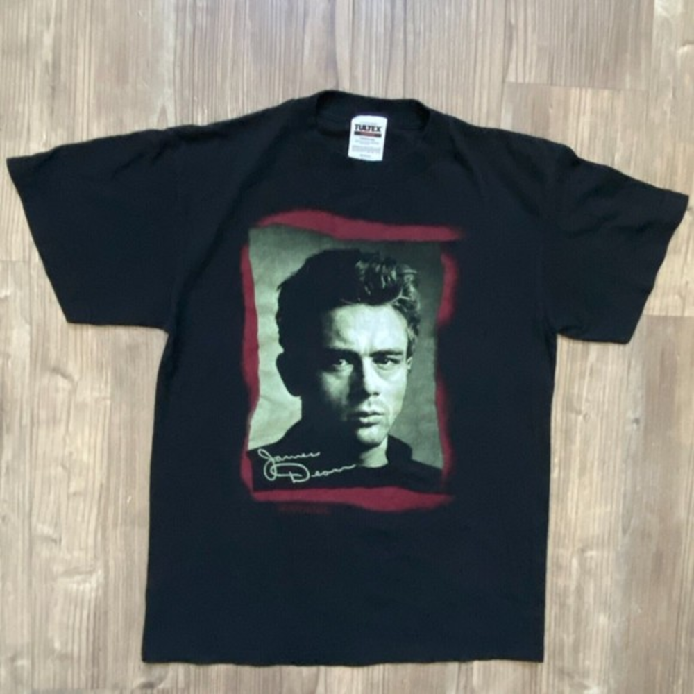 Vintage James Dean - 90s T-Shirt Black Tultex Men’s - Size‎ Medium